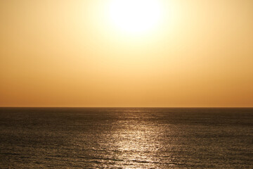 Fototapeta premium Sunset at Cala El Frailecillo in the Calas de Roche de Conil de la Frontera. Cadiz Andalusia. Spain
