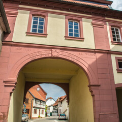 im historischen ortskern von göllheim