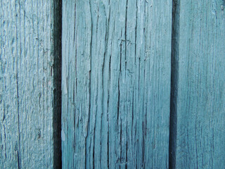 Texture of an old blue Board close-up.