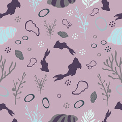 seamless pattern with fishes