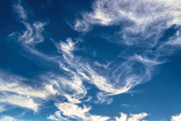 Natural background. Gray and blue spring stormy clouds	