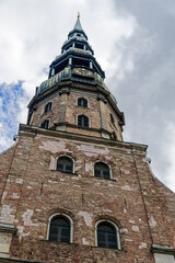 Fototapeta premium St. Peter Church. Riga. Latvia. July 2019.