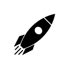 Rocket set icons, startup icon isolated on white background