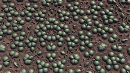 Structured relief background of a 3D factal pattern 076c