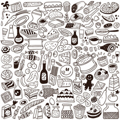 Food doodles collection