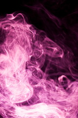 Purple smoke on black background