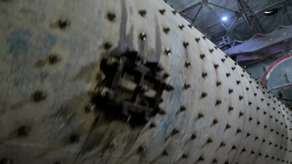 Ball mill at a cement factory