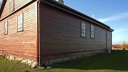 wooden cemetery temple consecrated in 1895 Orthodox church dedicated to Saint Michael the Archangel...