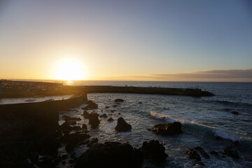 Obraz premium sunset at the coast in Tenerife