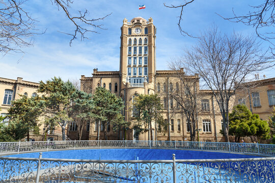 Saat Tower also known as Tabriz Municipality Palace in Tabriz. East Azerbaijan province. Iran
