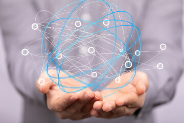 Digital Network and data concept.