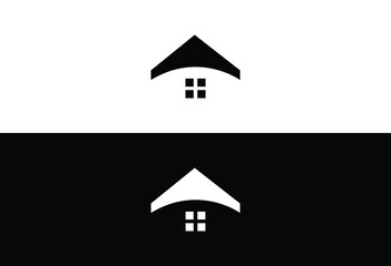 Home and house icon,logo vector illustration isolated on white and black background