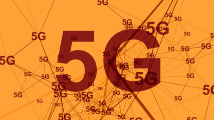 High speed internet 5G .New mobile communication technology .Map 5G.Technology background .