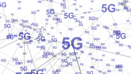 Map 5G.Global communication.New mobile communication technology .High Speed Internet  .