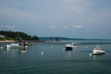 Fototapeta na wymiar Port Clyde Harbor in Maine