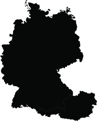 map of Germany and Austria