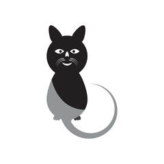 Cat logo illustration icon