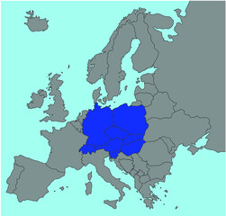 map of Central Europe