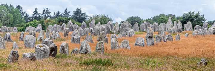 the famous megalithic alignments of Carnac, in Brittany