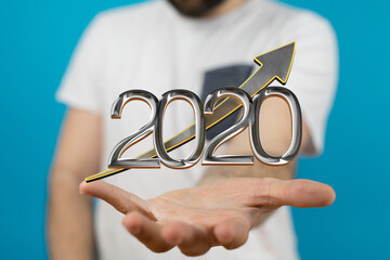 the 2020 business year up goals and  success illustration