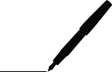 black pen isolated on white