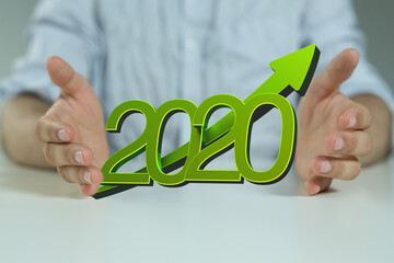 the 2020 business year up goals and  success illustration