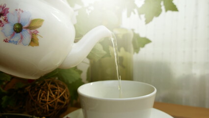 cup of tea and teapot