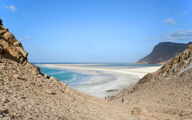 Detwah lagoon on the island of Socotra, yemen, a UNESCO World heritge Site and Ramsar wetland of international importance