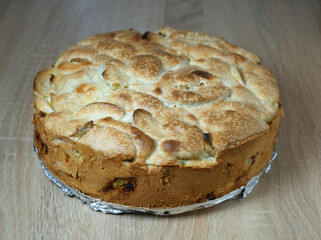 apple pie charlotte on the table