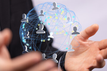 Digital Network and data concept.