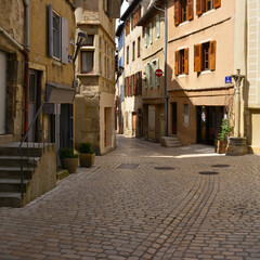 Carré rue Notre Dame à Mende (48000), Lozère en Occitanie, France.
