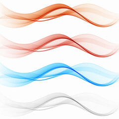 Smooth beautiful waves set Wave abstract background