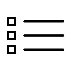 Bulleted list icon. Text editor toolbar button for item list.