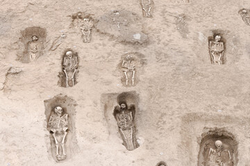 Visigothic necropolis in Grañon with 90 tombs discovered during the works of a highway in La Rioja on July 2020, Spain