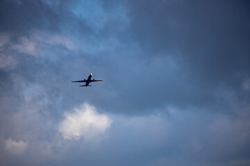 Fototapeta na wymiar Airplanes in the Sky, Ireland, Ryanair