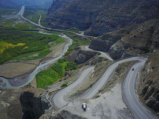 aerial view of highway