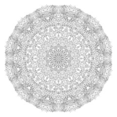 Mandala à 12 pétales à colorier, mandalart ligne contour 