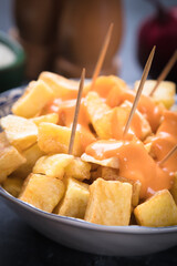 Patatas bravas, spanish fried potato