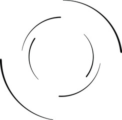 Lines in Circle Form . Spiral Vector Illustration .Technology round Logo . Design element . Abstract Geometric shape . Striped border frame for image