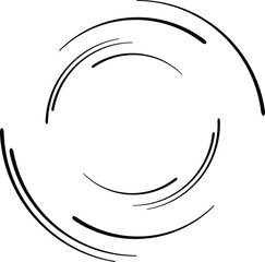 Lines in Circle Form . Spiral Vector Illustration .Technology round Logo . Design element . Abstract Geometric shape . Striped border frame for image