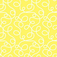 Vector seamless pattern with abstract lines and shapes. Trendy design for textile, wallpaper, wrapping paper