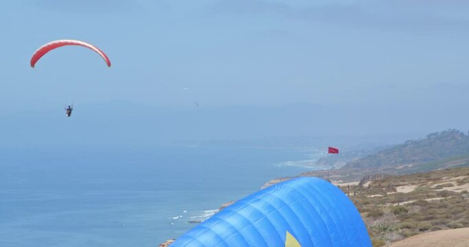 Paraglider Picking Up Wind