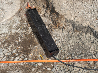 New underground cable lines of optical networks.