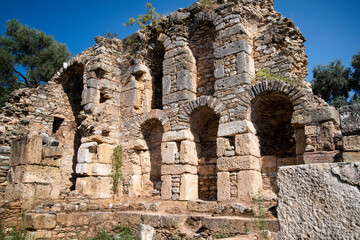 Fototapeta na wymiar the library of nysa on the meander ancient city