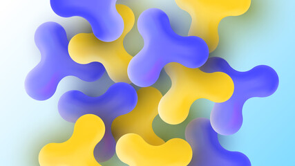 Abstract colorful background with fluid shapes. Vector illustration.