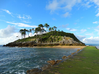 San Nicolas Island in Lekeitio Basque fishing village in Spain