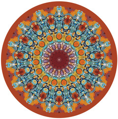 Mandala décoratif couleur à 15 pétales