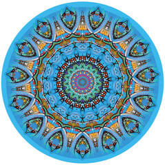 Mandala décoratif couleur à 15 pétales