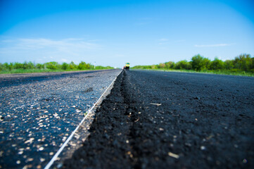 Repair of the old and construction of a new asphalt road