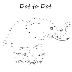 Connect the dots to reveal the elephant in this dot-to-dot challenge for kids. Printable worksheet.